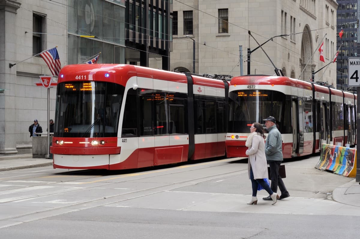 TTC streetcar on King Street West Toronto